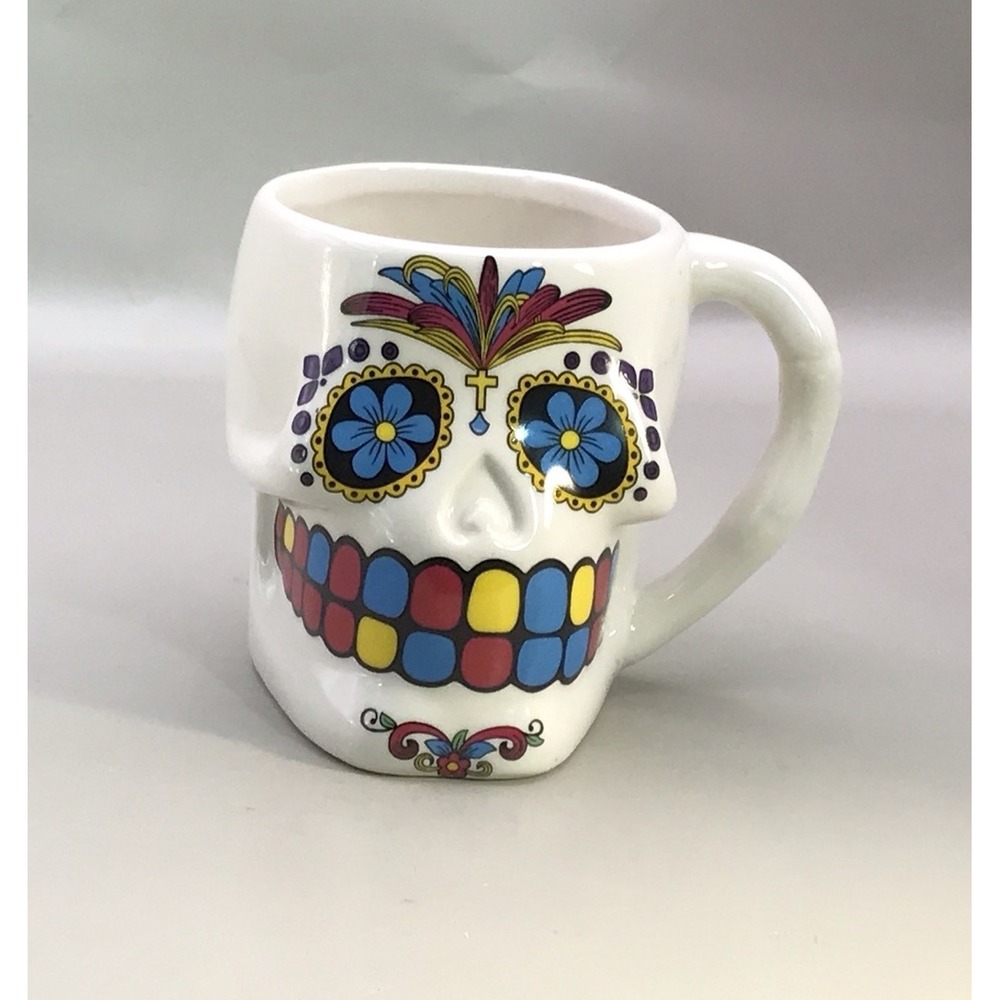 Sugar Candy Skull Mug Day Of The Dead Mug Ceramic Coffee Tea Mug Cup‎